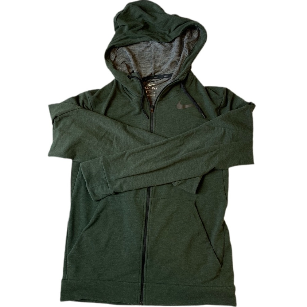 Small dark green Nike zipper sweater